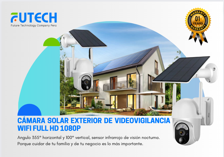 Camara solar Wifi Full HD