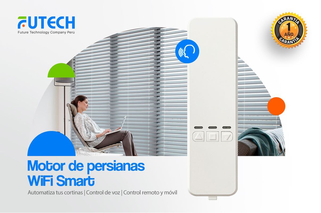 Catastrófico traducir sílaba Motor de persianas Smart Wifi | Futech Perú