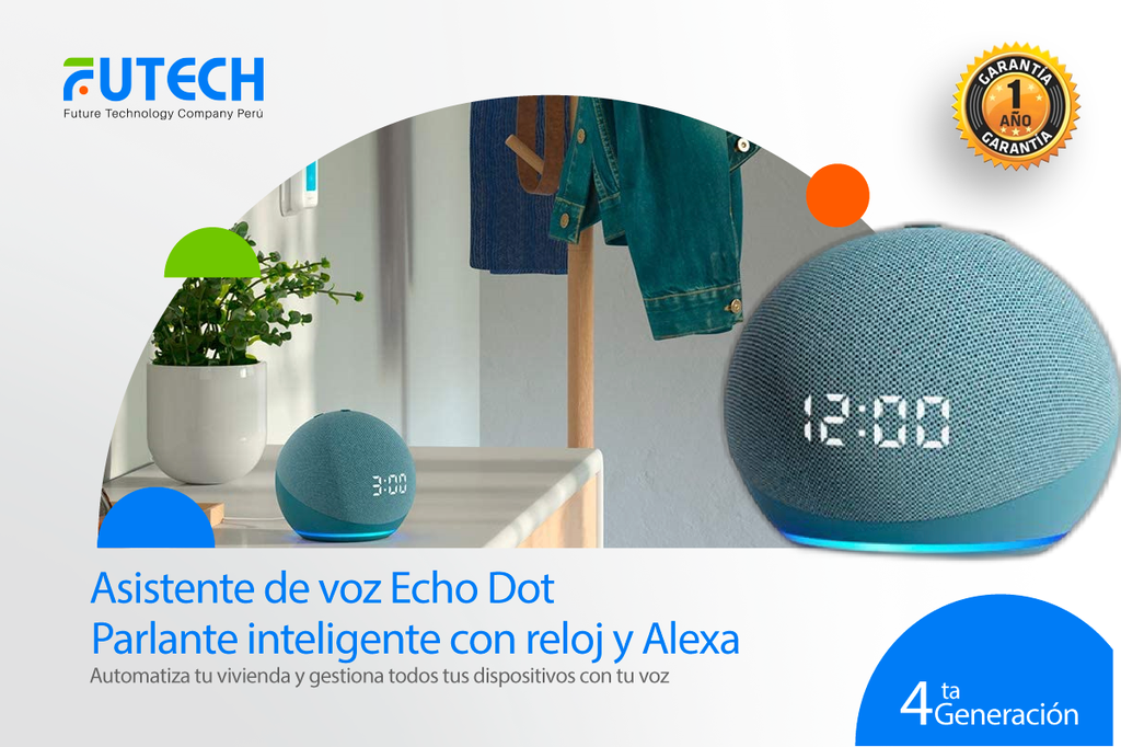 Parlante Inteligente  Alexa Echo Dot - Peru Smart