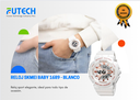 RELOJ BABY SKMEI BLANCO DETALLES DORADOS SKM-1689